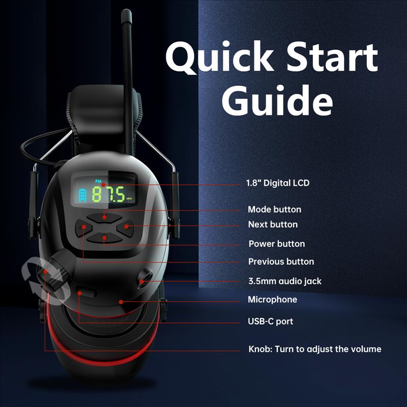 AM/FM Hearing Protection Earmuffs